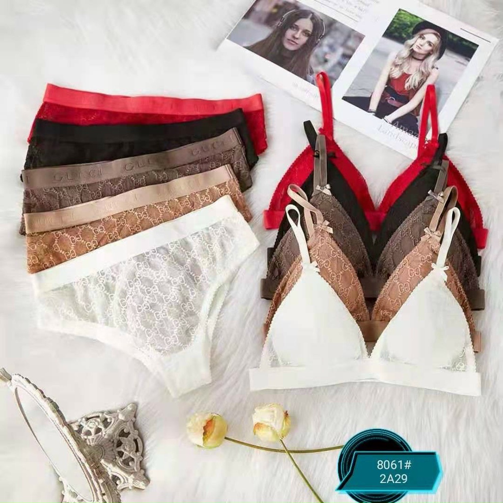 Bộ đồ lót không gọng gu chì xuyên thấu mẫu mới ren cao cấp hoạ tiết sang chảnh mã EBB35