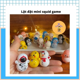 Lật đật mini squid game, lật đật doraemon pikachu dễ thương cho bé