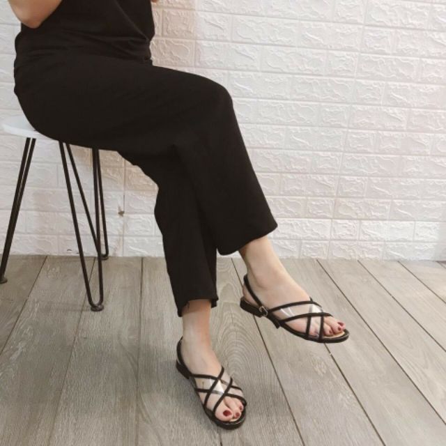 SANDAL HỌC SINH QUAI MIKA TRONG VÀ PHỐI CHỮ SO HOT