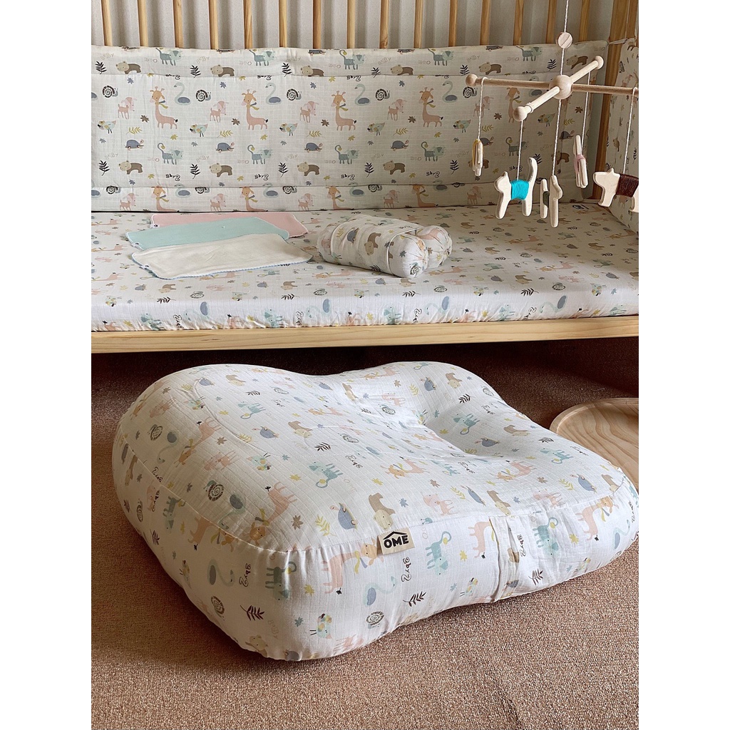 Gối chống trào ngược chống gù vải xô có đệm thoáng khí kt 60x80cm OME cao cấp