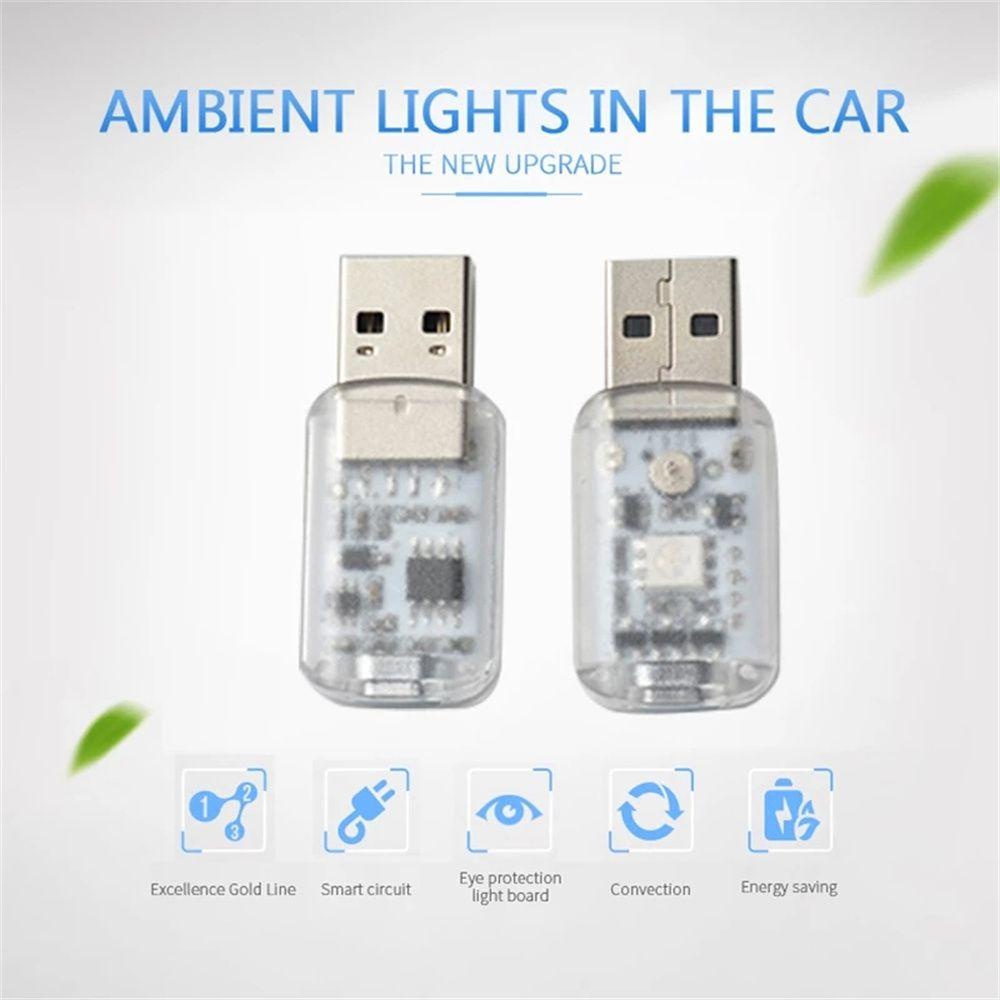 Đèn LED Trang Trí Nội Thất Xe Hơi 5V Điều Khiển Bằng Âm Thanh Tiện Dụng
