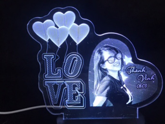 Đèn Led 3D ~quà tặng miễn phí khắc tên hình ảnh theo yêu cầu