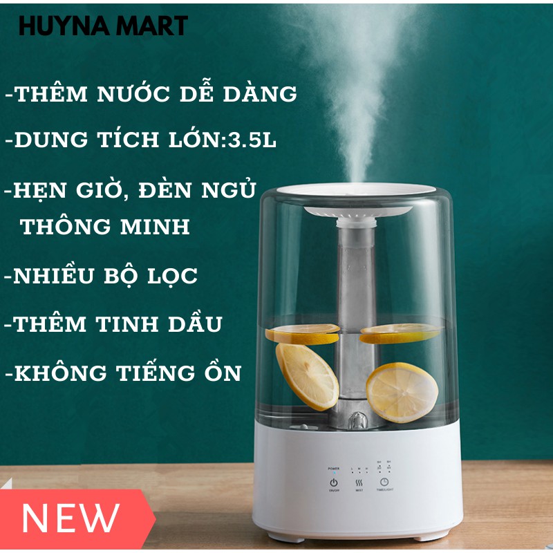 Máy Phun Sương Tạo Độ Ẩm Không Khí Cao Cấp Dung Tích Lớn 3.5L/22W/220V 2021