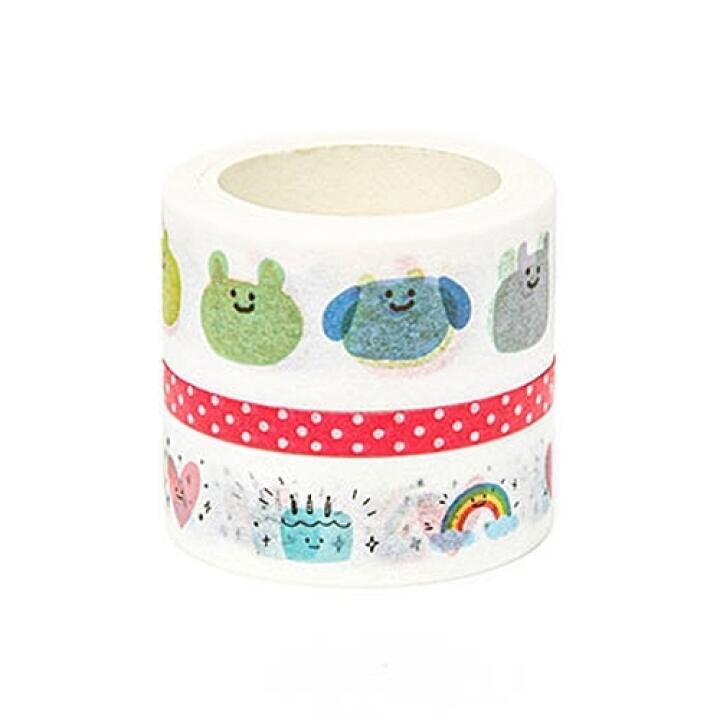 Set 3 Cuộn Băng Keo Trang Trí ARTBOX Hàn Quốc Họa Tiết Những Người Bạn Động Vật Dễ Thương