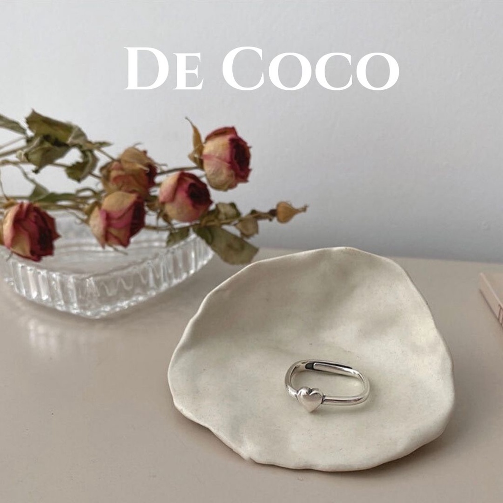 Nhẫn bạc 925 dáng vuông Strong Heart De Coco decoco.accessories