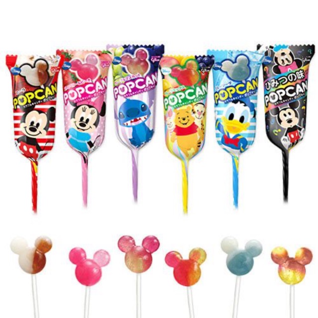 Kẹo mút Popcan Glico hình chuột mickey (Nhật Bản)