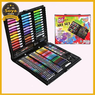【150PC】Bút màu dành cho trẻ em, học sinh, nghệ sĩ, bộ đồ nghệ thuật cọ vẽ bút màu, bút chì màu,Children's Brushes 150PC