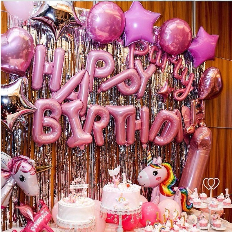 Rèm Tua Rua Kim Loại Trang Trí Tường Tiệc Sinh Nhật, Đám Cưới