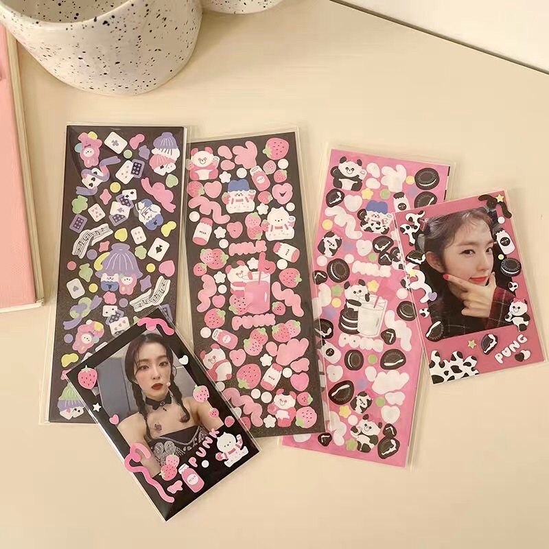 Milk sticker_ Trang trí top,card