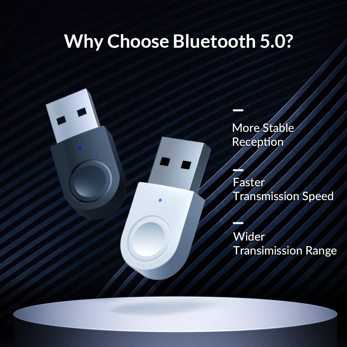 Bộ Chuyển Đổi Usb Bluetooth 5.0 Orico Bta-608 Hỡ Trợ Nhận Truyền Dữ Liệu Cho Bàn Phím / Laptop / PC Windows 7/8/10