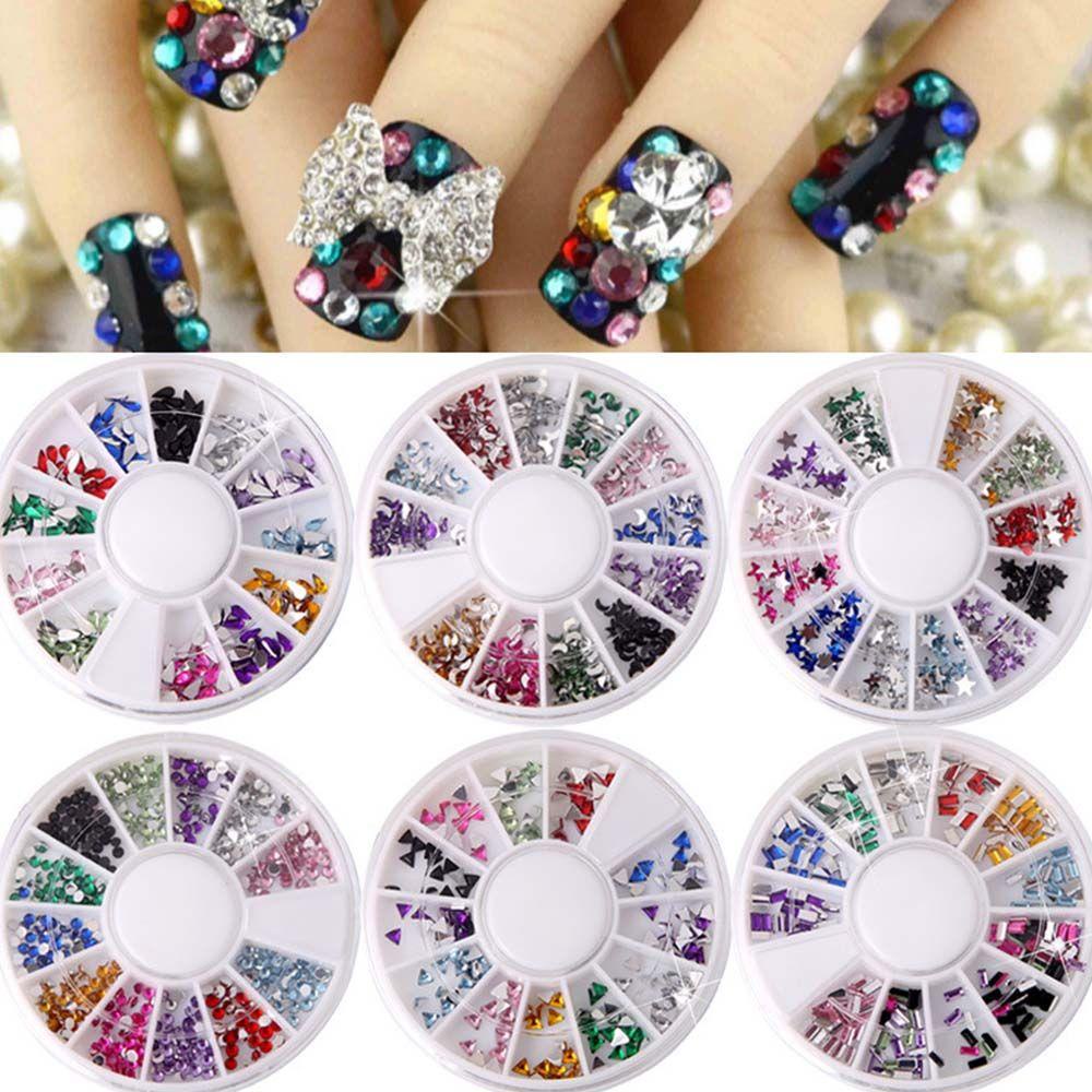 Hộp 12 Ngăn Đựng Phụ Kiện Trang Trí Móng Tay 3D|Hạt Nhựa Acrylic Trang Trí Móng Tay Charms