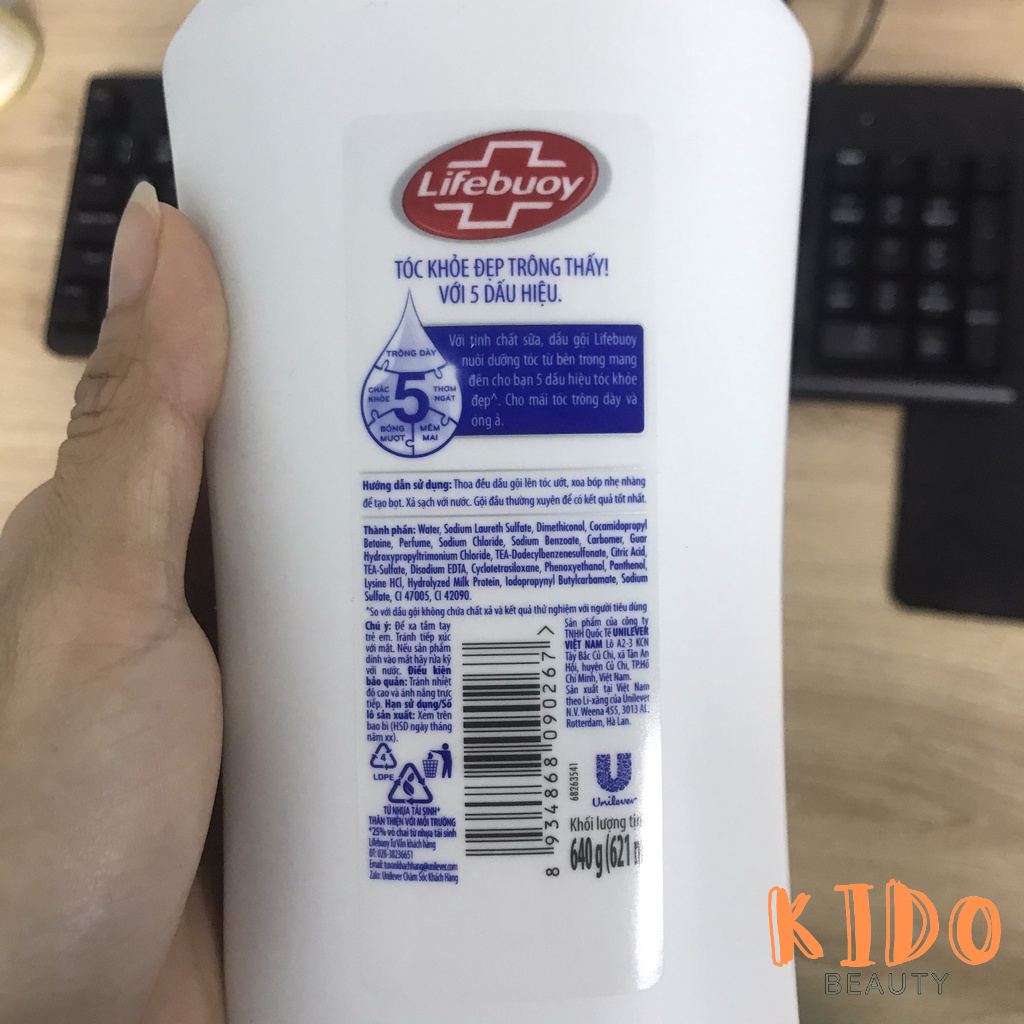 Dầu Gội LIFEBUOY Dưỡng Tóc Dày& Óng Ả, Mềm Mượt & khán﻿g khu﻿ẩn 640g | Dầu gội nữ Lifebuoy 340g