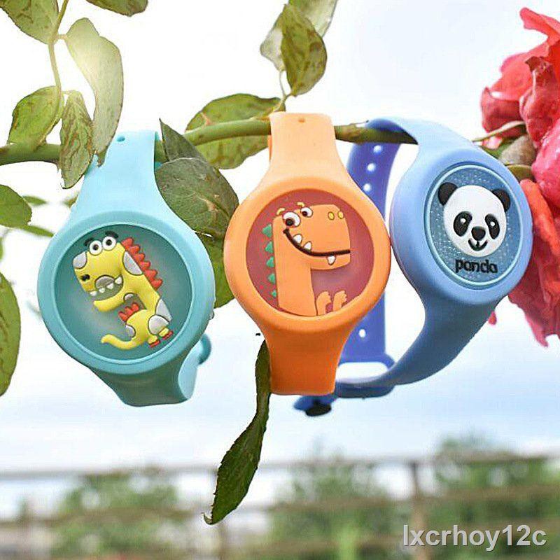 ◇♧Summer Flash Cartoon Vòng đeo tay đuổi muỗi Douyin với cùng một tấm lưới silicone Học sinh màu đỏ đồng hồ chống t