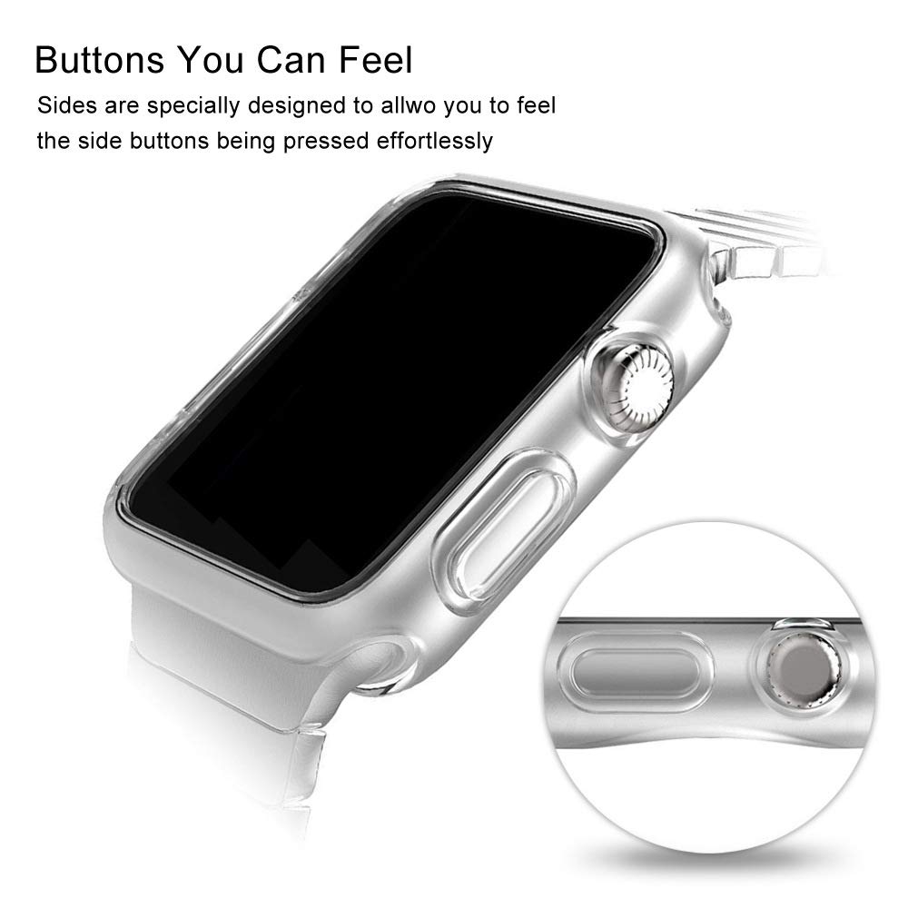 Ốp Bảo Vệ Đồng Hồ Thông Minh Apple Watch 38mm 40mm 42mm 44mm Series 5 4 3 2 1 Bằng Silicon TPU Mềm Siêu Mỏng