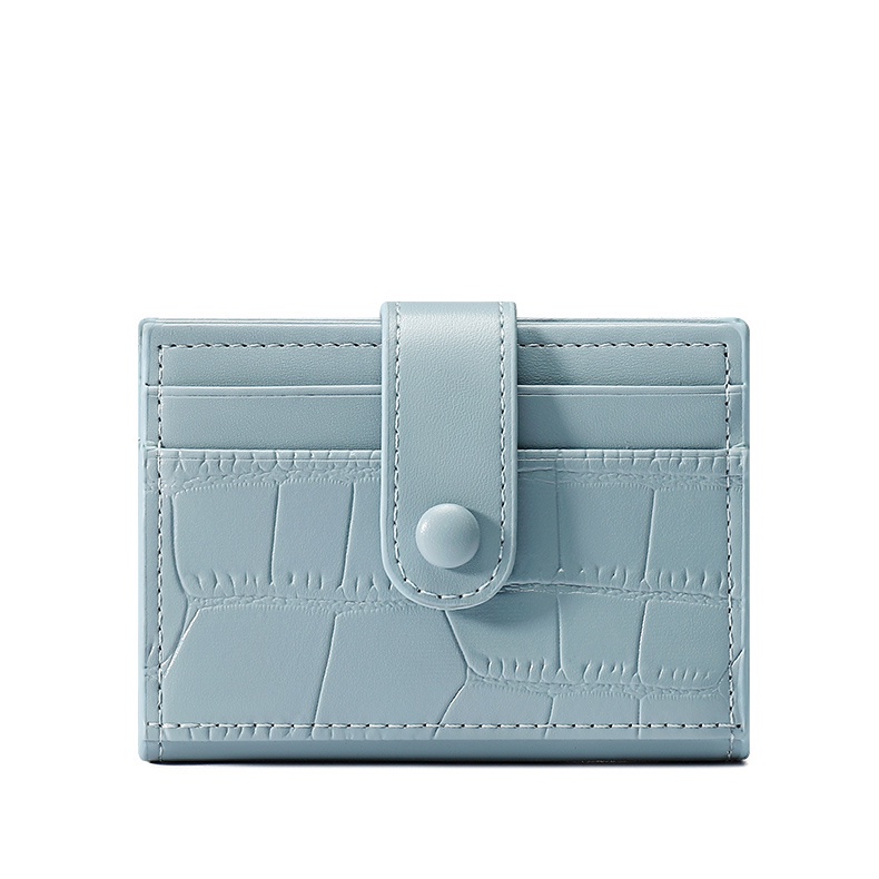 Ví ngắn PIERRE LOUES đựng thẻ/ tiền xu có khóa kéo họa tiết vân đá thời trang