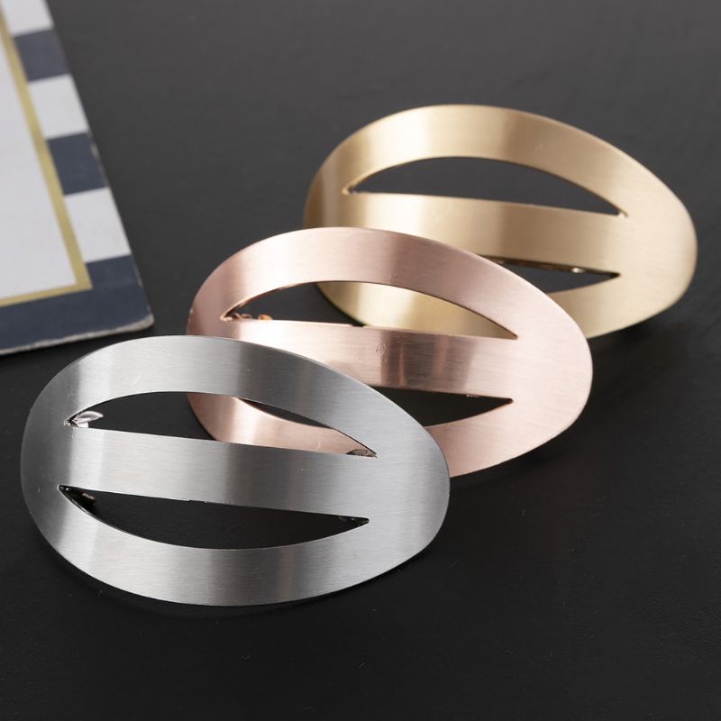 Kẹp Tóc Dạng Cong Bằng Hợp Kim Mạ Bóng Cho Nữ