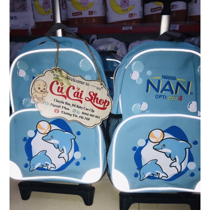 Balo kéo cá heo hàng khuyến mãi sữa Nan