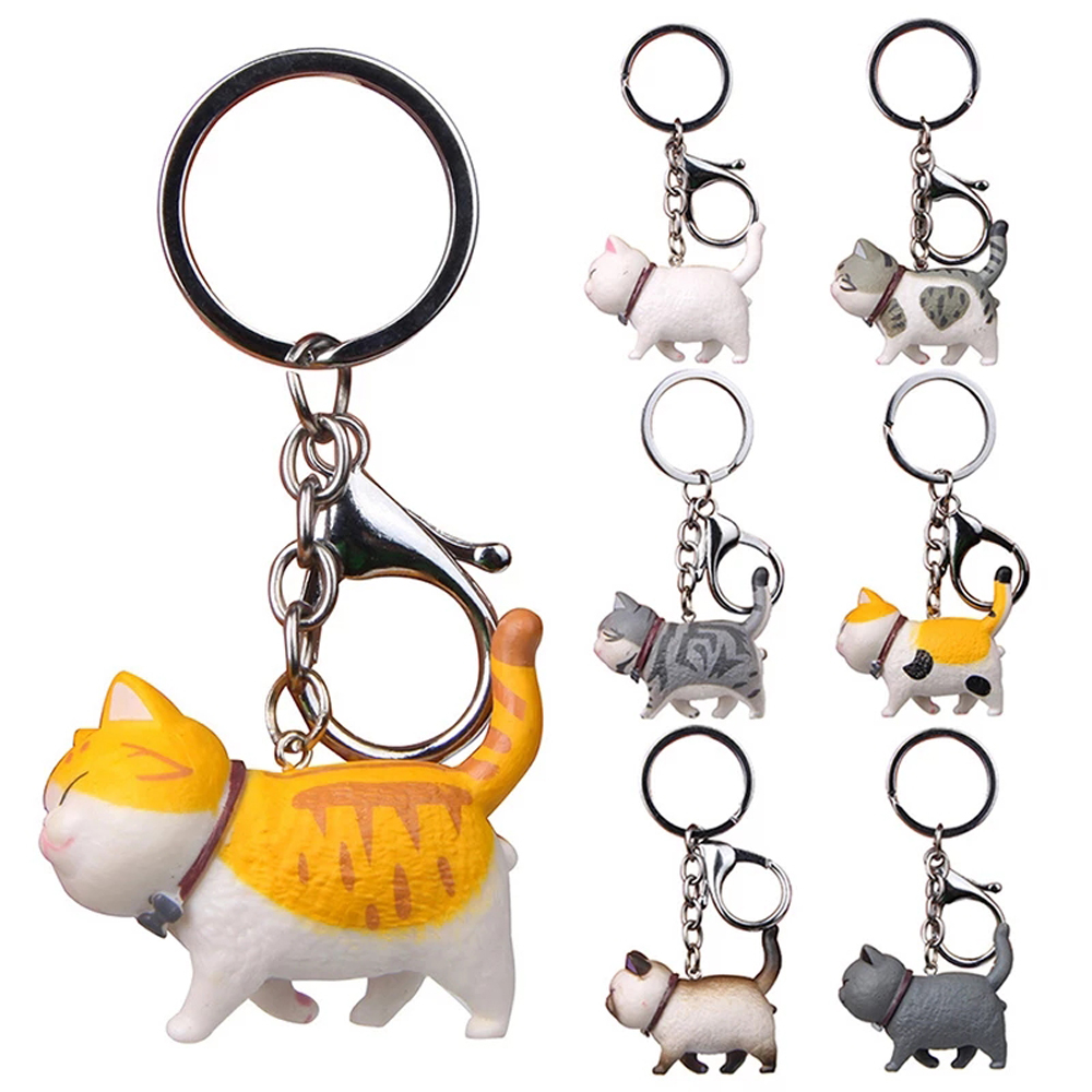 Móc Khóa Kim Loại Hình Mèo Xinh Xắn