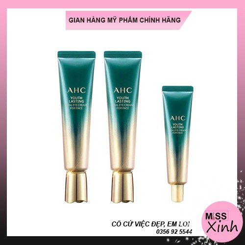 Kem Mắt AHC Xanh Ageless Real Eye Cream For Face 12ml &30ml Hàn Quốc