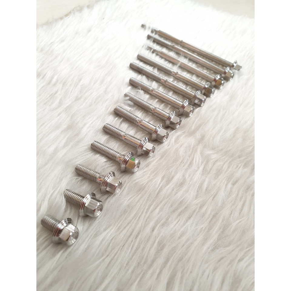 Ốc salaya inox 6 ly đầu vương miệng nhiều size