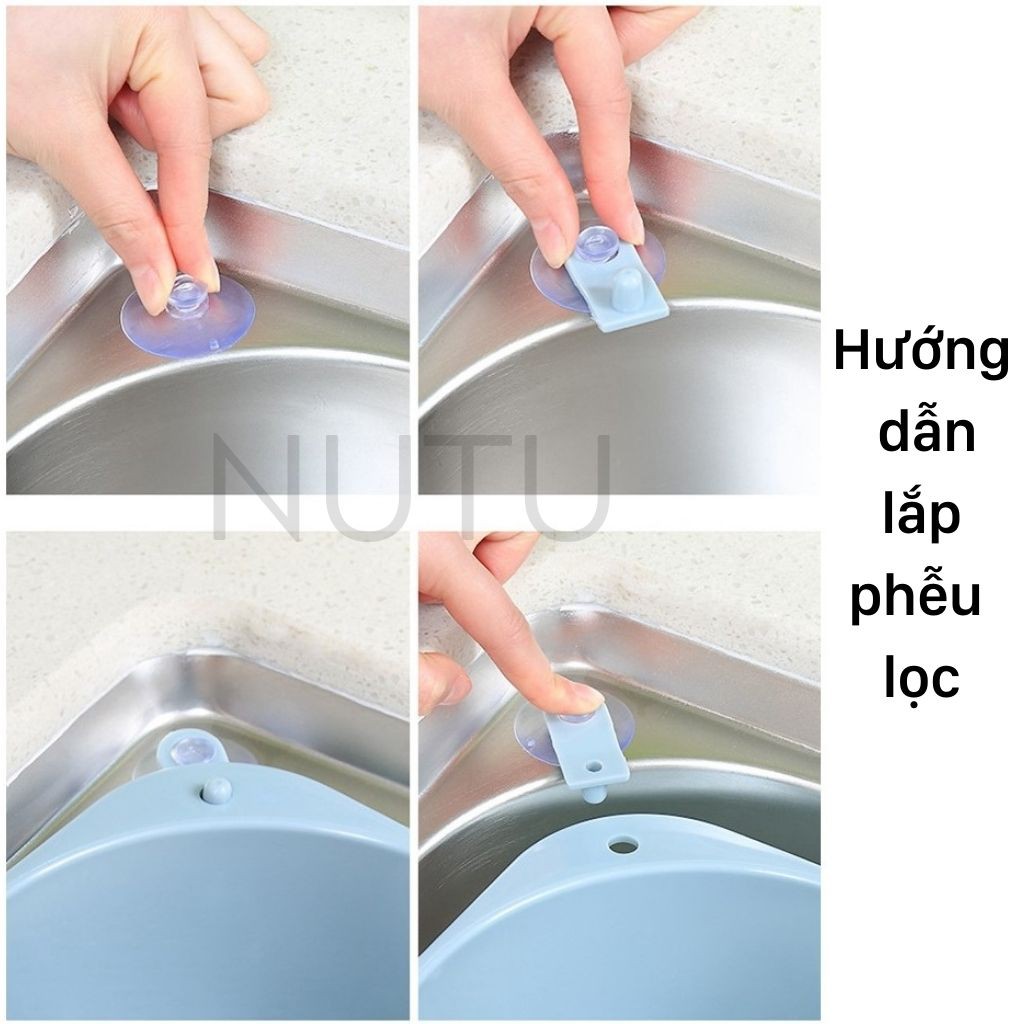 Phễu Lọc Rác Bồn Rửa Bằng Nhựa Tiện Lợi Có Lỗ Thoát Nước