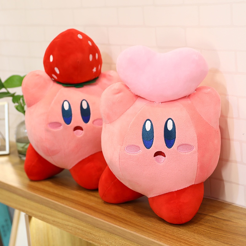 Gối Nhồi Bông Dễ Thương Hình Kirby Hoạt Hình Hai Chiều Thoải Mái Làm Quà Tặng Sinh Nhật Cho Trẻ