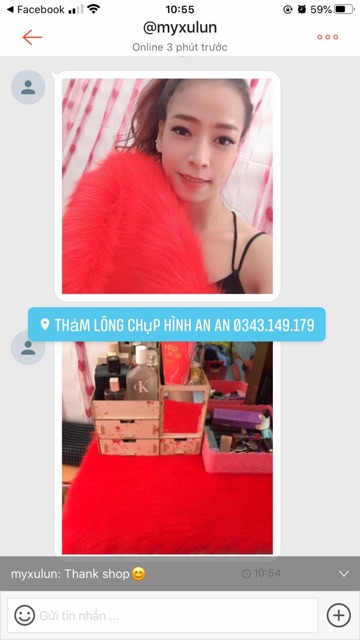 Thảm lông chụp hình lông dài cao cấp 1m x 1m6