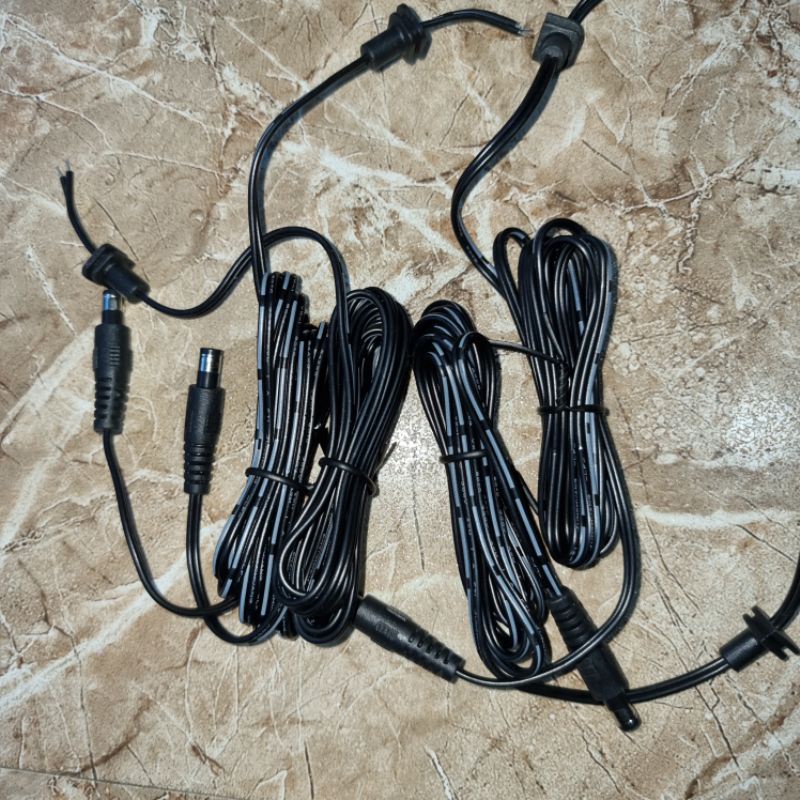 dây nguồn DC 5.5 x 2.1mm hàng mới và cũ chiều dài dây1m- 1.4m đổ lên