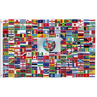 Cờ các nước tham gia thế giới quốc tế anley 3x5 feet - 216