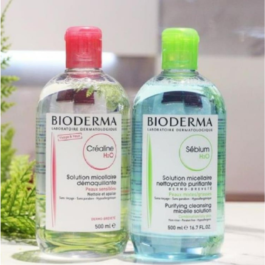 Nước tẩy trang Bioderma Pháp ⚡ FREESHIP ⚡ cuốn sạch bụi bẩn, mỹ phẩm trên da, chuẩn CHÍNH HÃNG 500ml