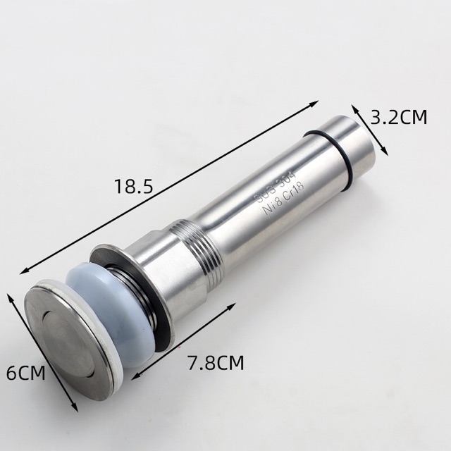 Bộ xiphong kèm ống thải inox uốn cong tiện dụng cho chậu rửa mặt