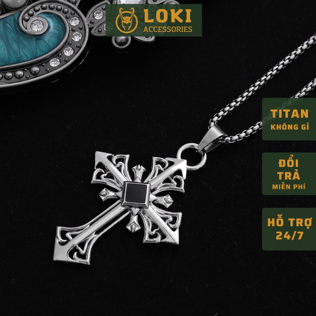Vòng cổ dây chuyền màu bạc nam nữ unisex Loki Accessories Titan đẹp phụ kiện thời trang - Vòng cổ Goddess