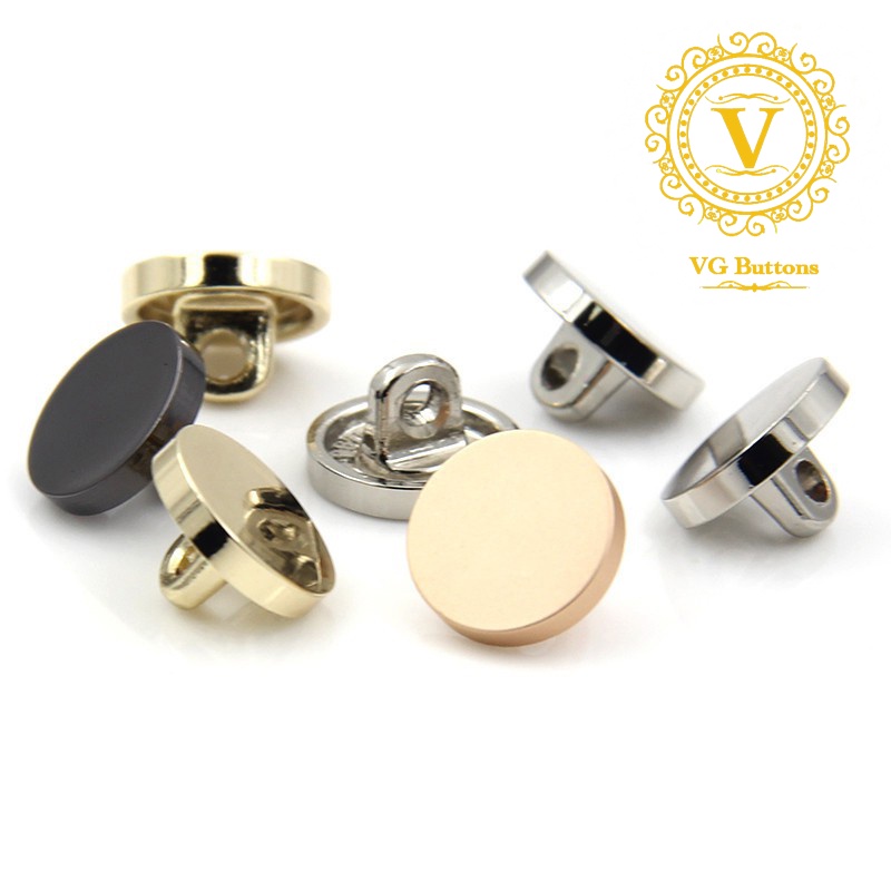 Vgbuttons Nút kim loại, khuy áo phẳng, mầu vàng / bạc / đen đủ size 15mm / 18mm / 20mm / 23mm / 25mm / 28mm