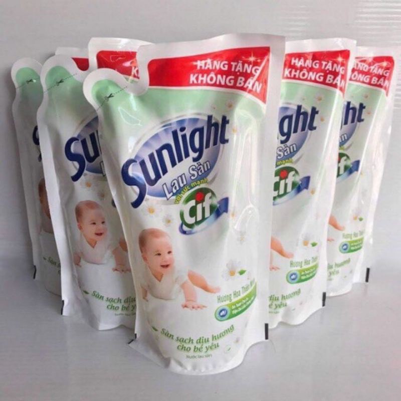 【HCM】Nước lau sàn Sunlight Chiết Xuất Chanh xả túi 700g