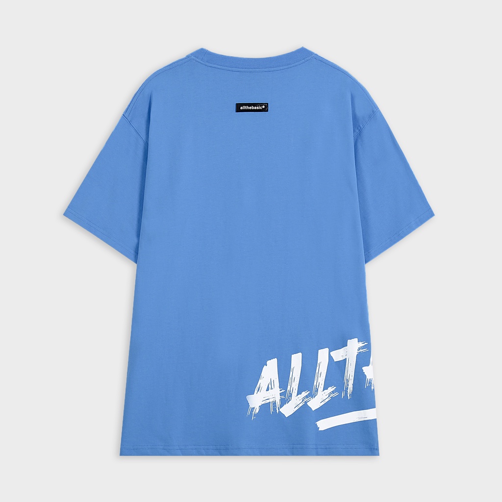 100% cotton  , Áo thun form rộng local brand All The Basic - Brushing Tee - Xanh Pastel