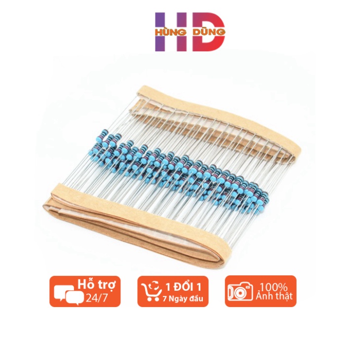 Điện Trở 33K 30K 25K 22K 18K 15K 12K 10K 8.2K 9.1K 7.5K 6.8K 6.2K 5.6K 5K 4.7K 4.3K 3.6K 3.3K 3K 2.5K ohm 1/4W 1%