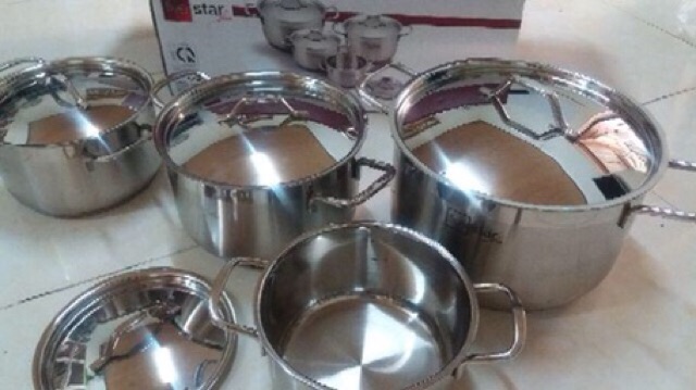 Bộ Nồi Inox Vancouver 4 Chiếc Cao Cấp Nắp Inox