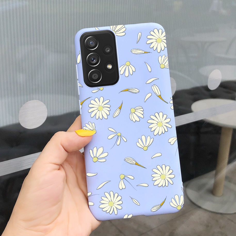 Ốp Điện Thoại Mềm Nhám Họa Tiết Hoa Cúc Dễ Thương Cho Samsung Galaxy A13 4G / 5G / A53S / A33 / A73 /A53