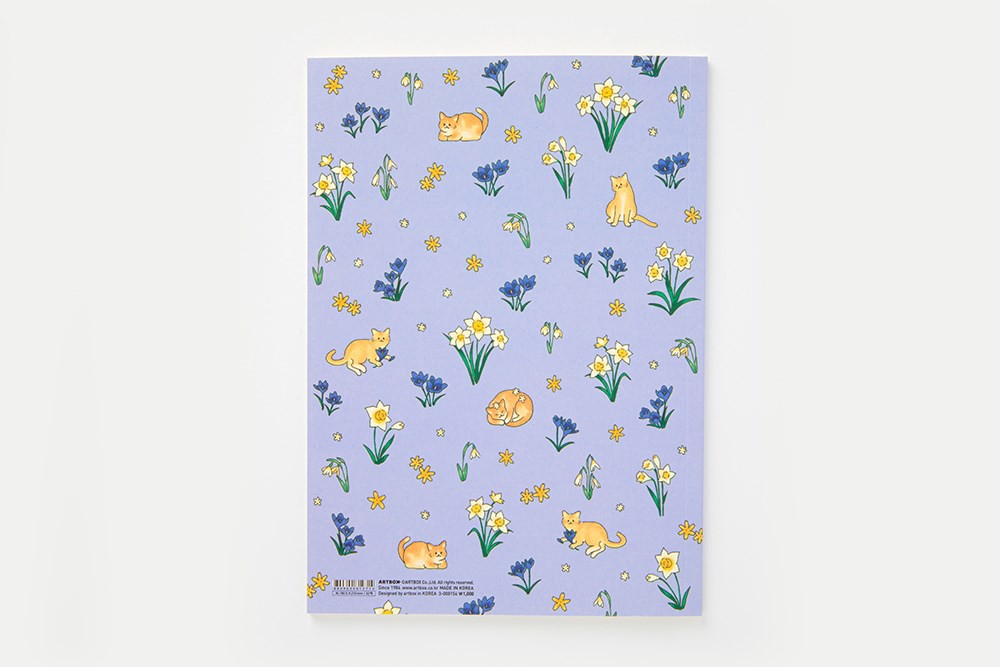 Sổ Tay ARTBOX Hàn Quốc Khu Vườn Mèo Màu Tím Pastel