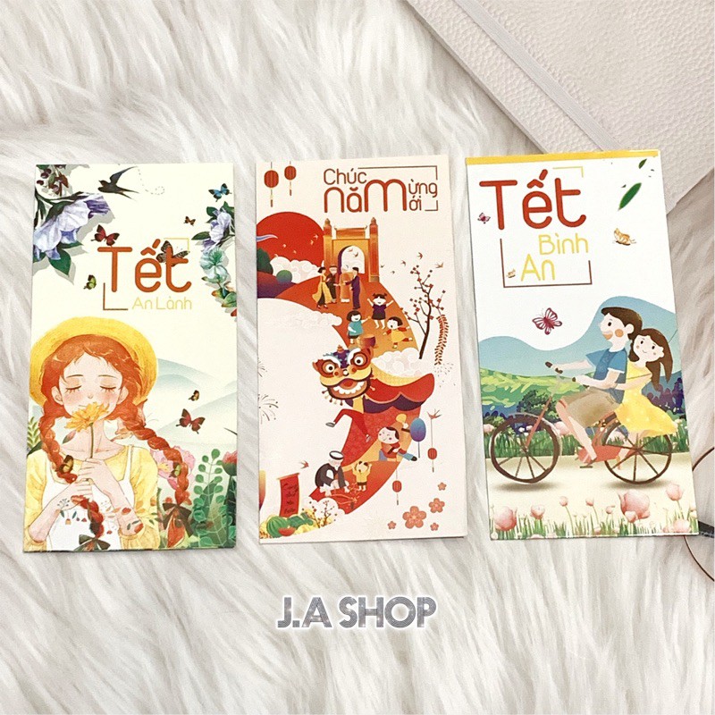 Combo 10 Bao Lì Xì Tết 2023 Cực Đẹp, Bao Lì Xì May Mắn