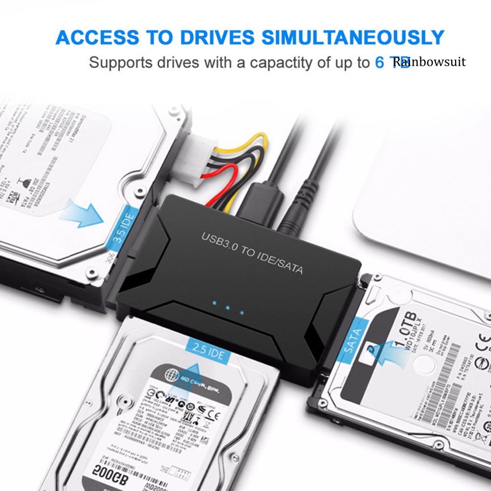 Bộ Chuyển Đổi Usb 3.0 Sang Sata / Ide Cho Ổ Cứng 2.5 / 3.5 Inch | BigBuy360 - bigbuy360.vn