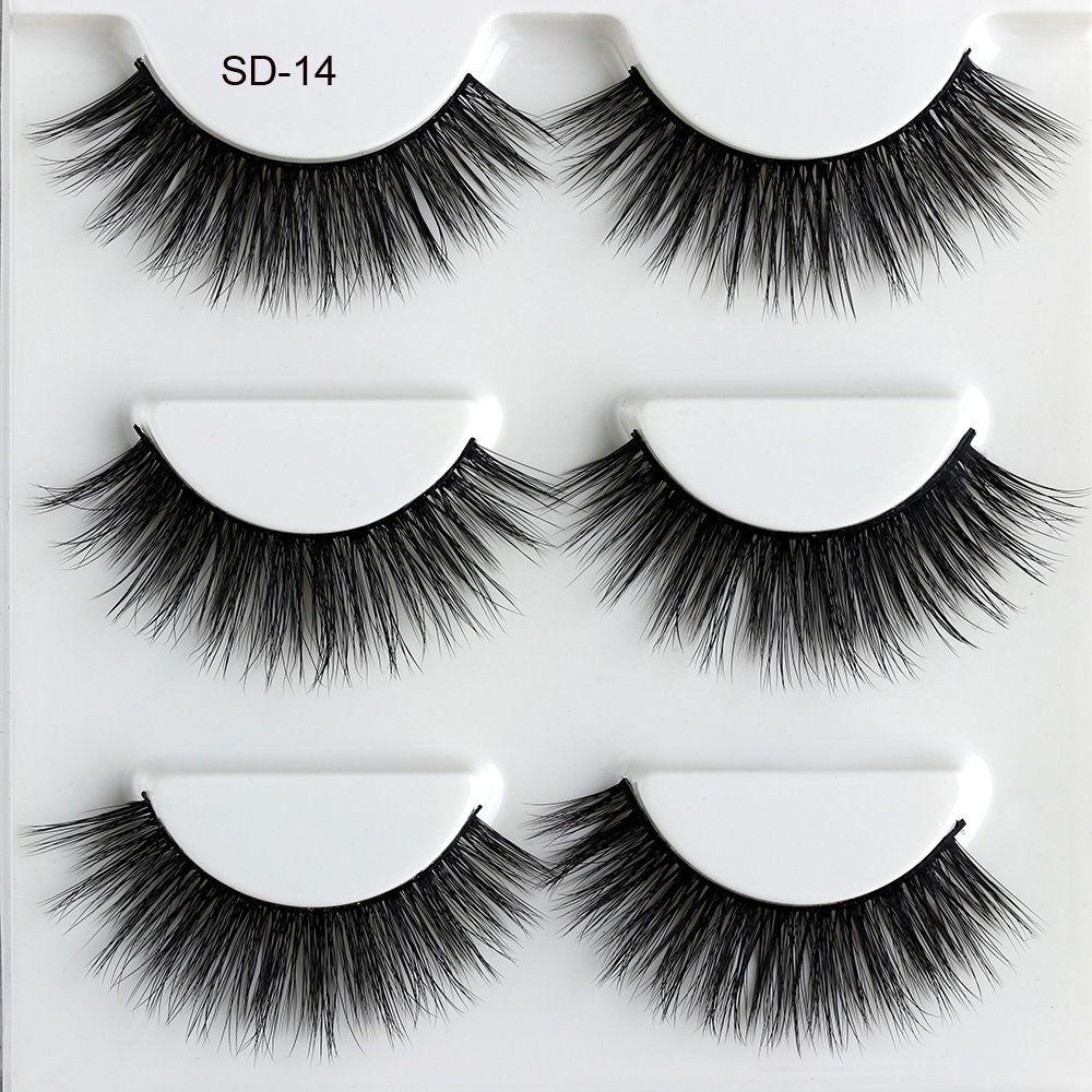 Set 3 Cặp Lông Mi Giả 3D Dài Tự Nhiên Dành Cho Nữ