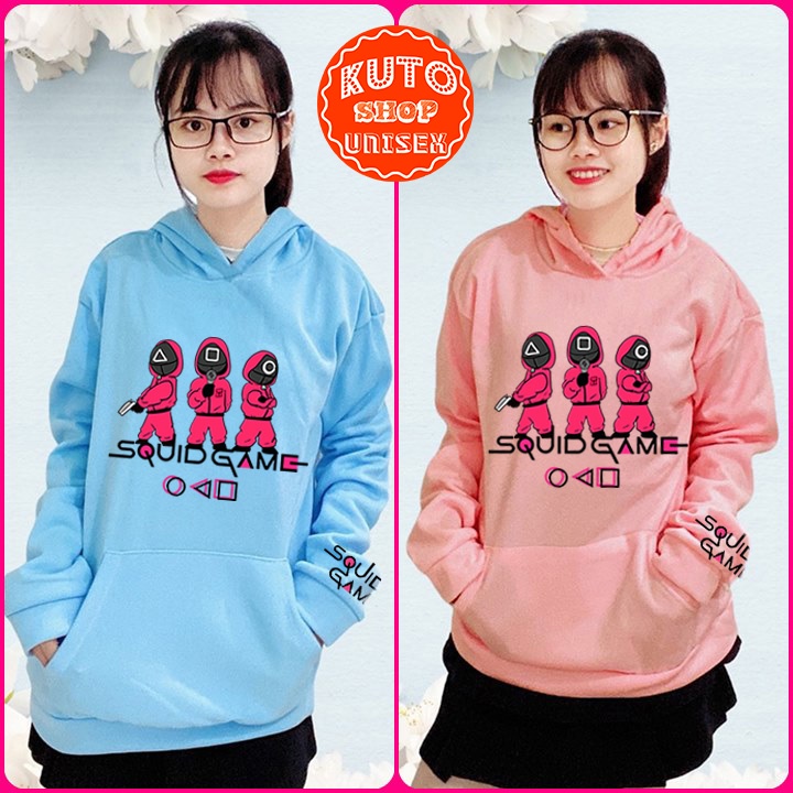 ÁO HOODIE SQUID GAME Nỉ Bông Cao Cấp In Pet Siêu Bền Siêu Đẹp (HD5000 - Kèm Ảnh Thật)