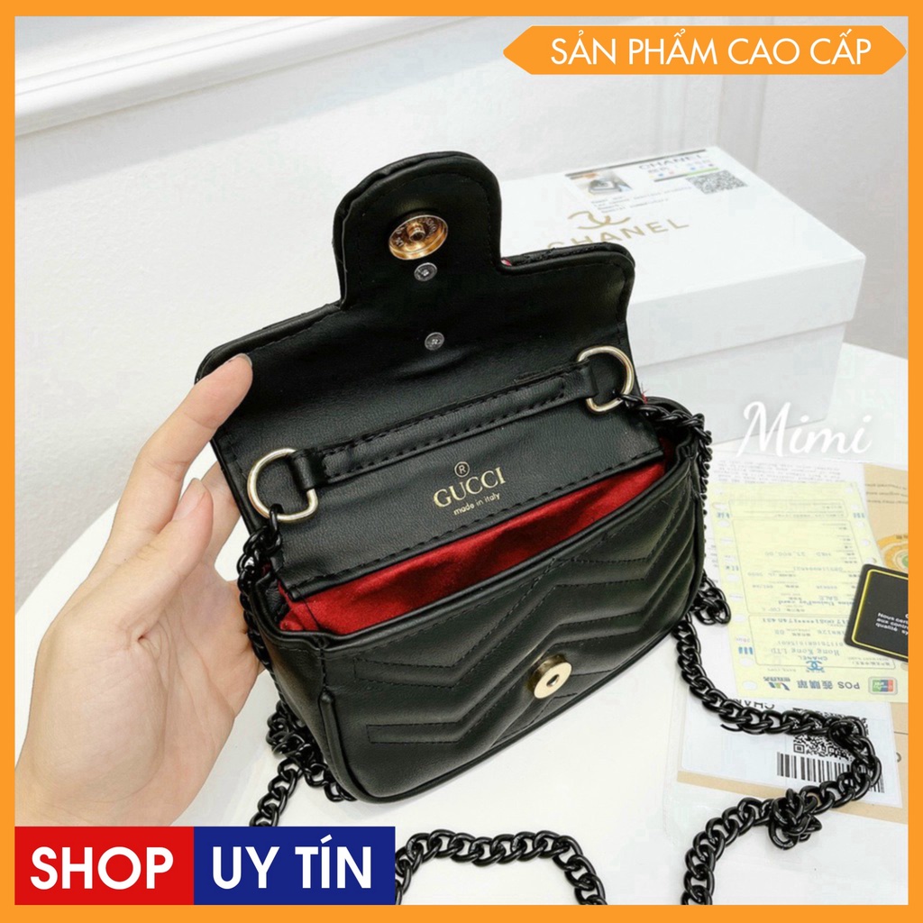 Túi Xách Nữ GC mini Đeo Chéo Full  3 Màu Đen  Hồng Be Túi Xinh LAHA54 - Chuyên Hàng QCCC