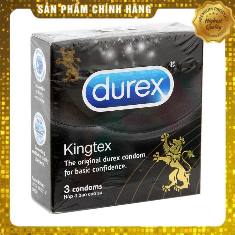 Bao cao su hộp 3 bao Durex Kingtex