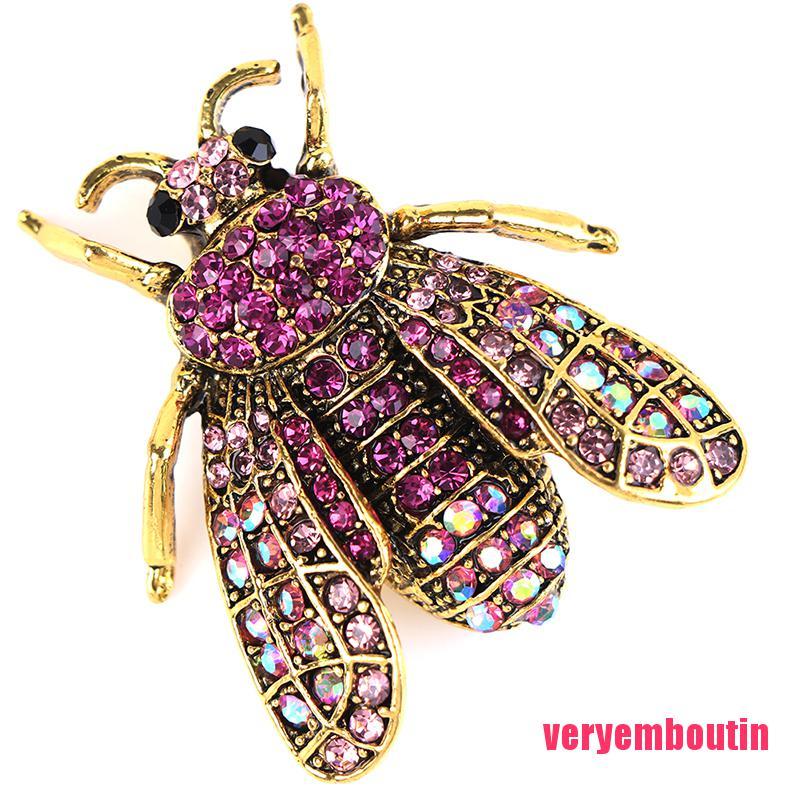 Trâm Cài Áo Hình Con Ong Đính Đá 3d 1 Cái