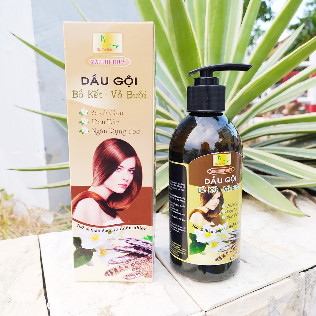 Combo 2 Chai Dầu Gội Bồ Kết Võ Bưởi 300ml - Kích thích mọc tóc, ngăn ngừa rụng tóc hiệu quả