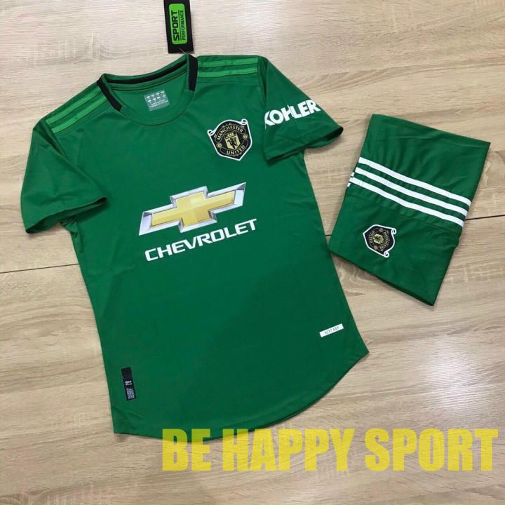 🏆 Bộ Quần Áo Bóng Đá Nam Ma_nu  Màu Xanh Lục Vải Thun Thái Đẹp - Đồ Thể Thao Nam PP Bởi Be Happy Sport