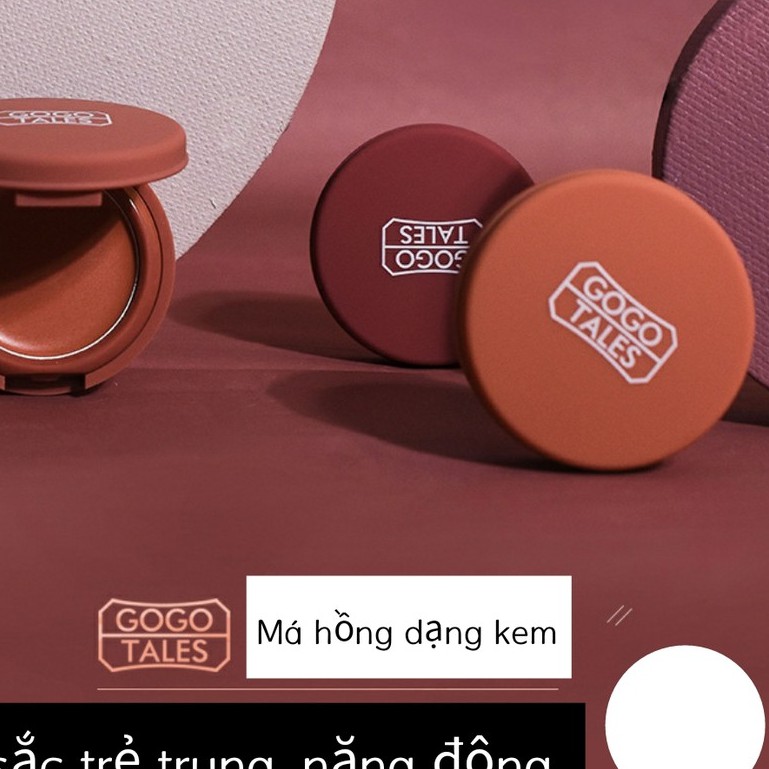 [Mua 1 tặng 1] Phấn má hồng dạng kem GOGO TALES (nhiều màu)/ Powder blush/ Cream blush