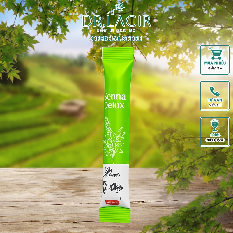 Phan tả diệp senna detox bổ sung chất xơ, thải độc ruột DR.LACIR-1 gói 4g